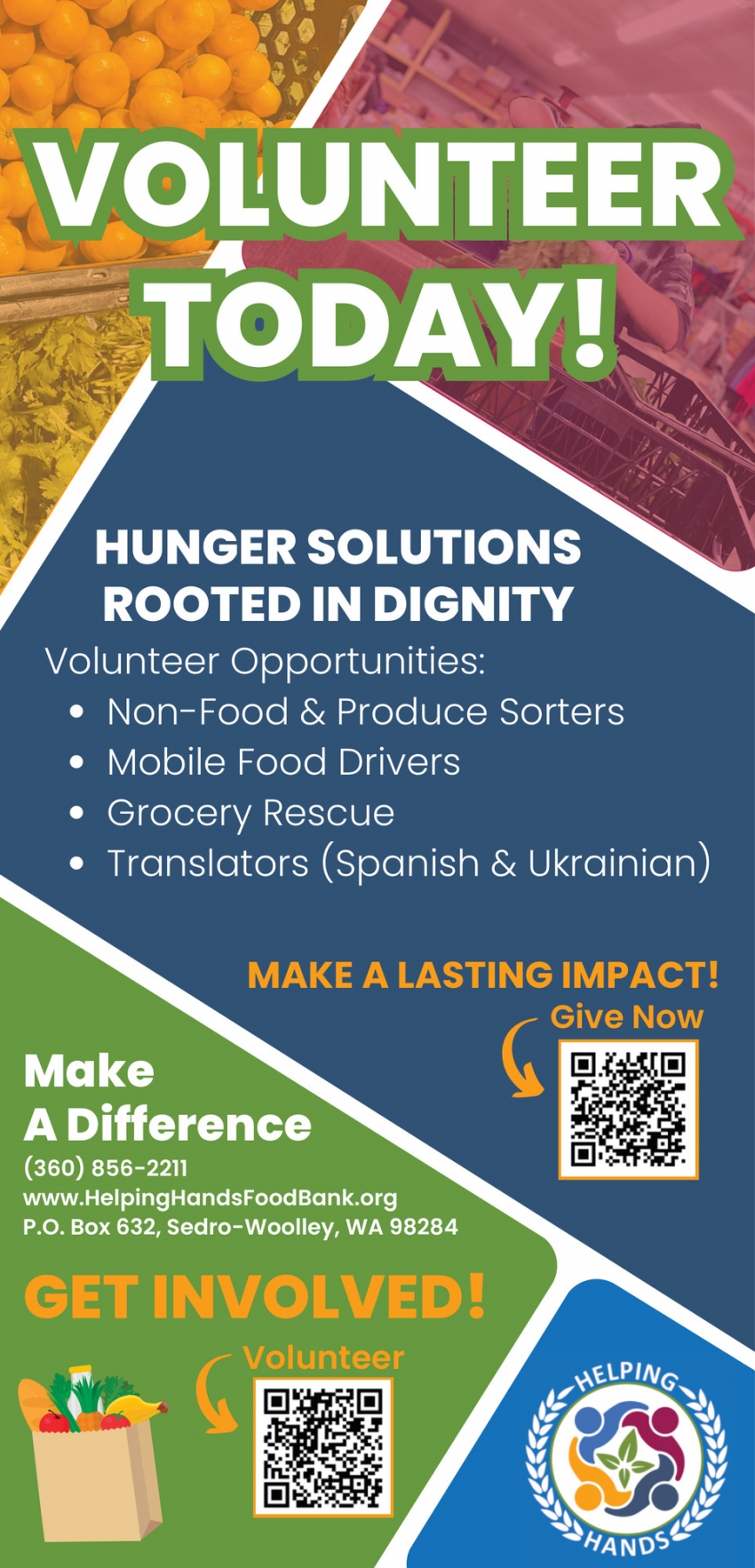 Volunteer Today!, Helping Hands Food Bank - Neighbors Night in the ...